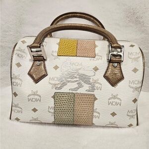 MCM Princess Lion Boston Bag.